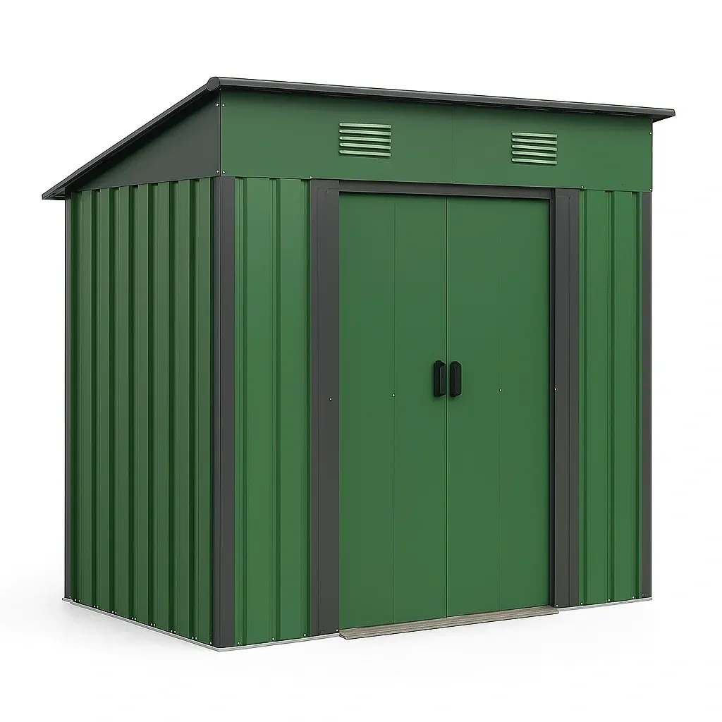 Abri de jardin en acier vert 201×121×176 cm