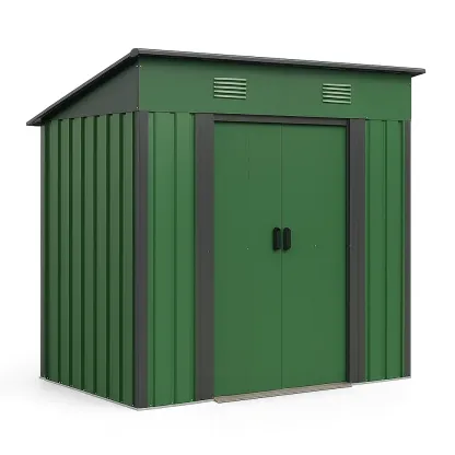 Abri de jardin en acier vert 201×121×176 cm