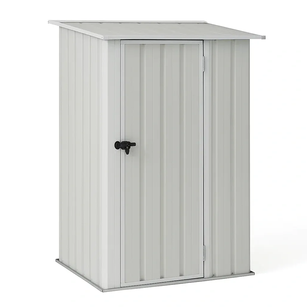 Abri de jardin gris en métal 131×89×182 cm