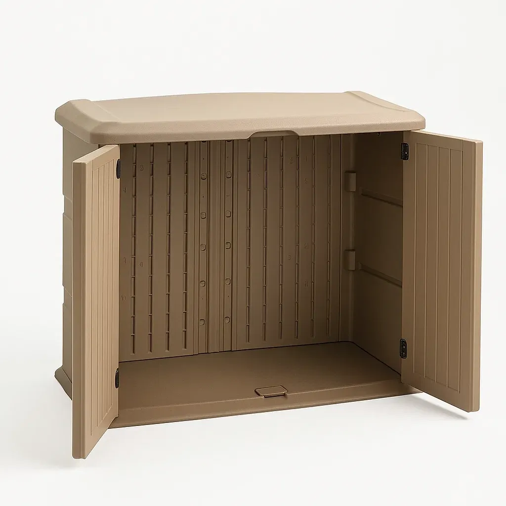 Armoire de rangement en plastique beige