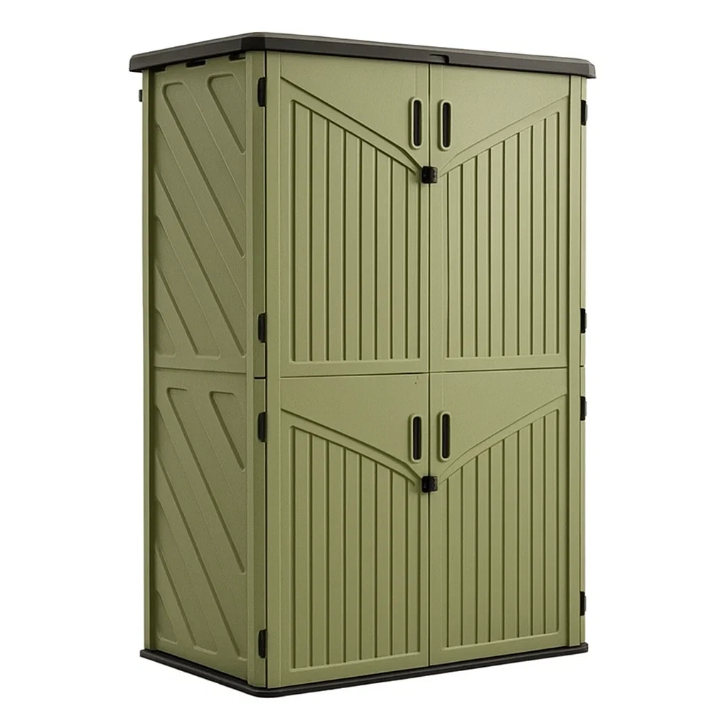 Armoire de rangement en polypropylène vert 170×95×37 cm