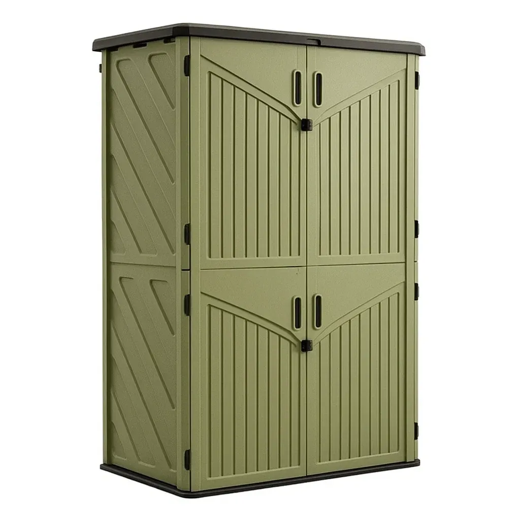 Armoire de rangement en polypropylène vert 170×95×37 cm