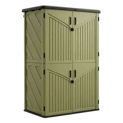 Armoire de rangement en polypropylène vert 170×95×37 cm