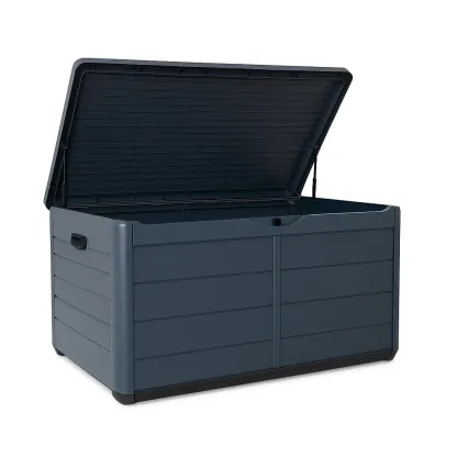 Coffre de rangement en polypropylène bleu 120×60×64 cm