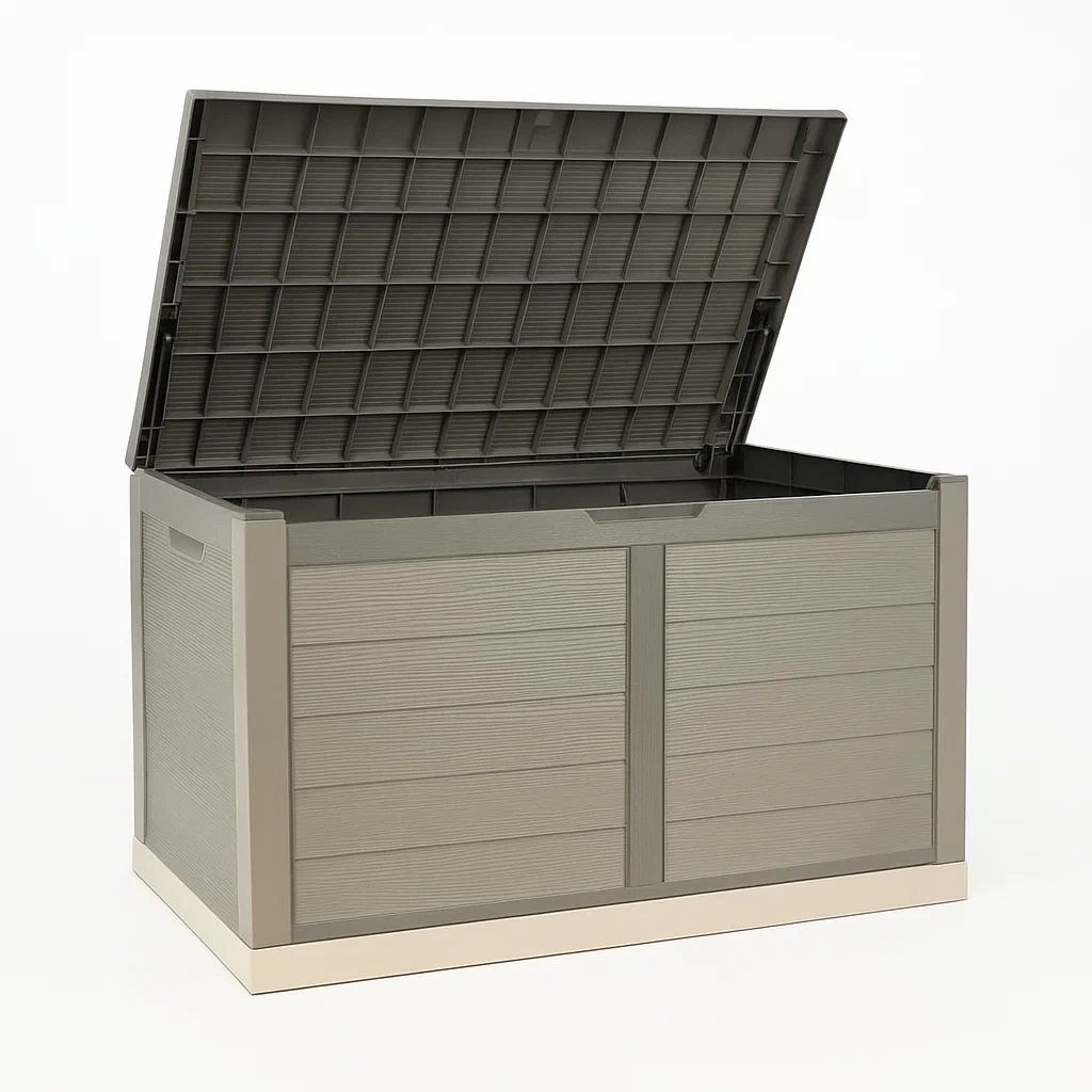 Coffre de rangement en polypropylène gris