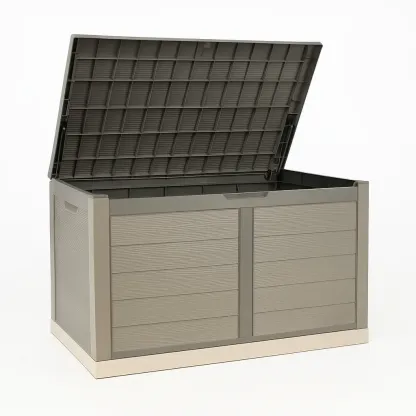 Coffre de rangement en polypropylène gris