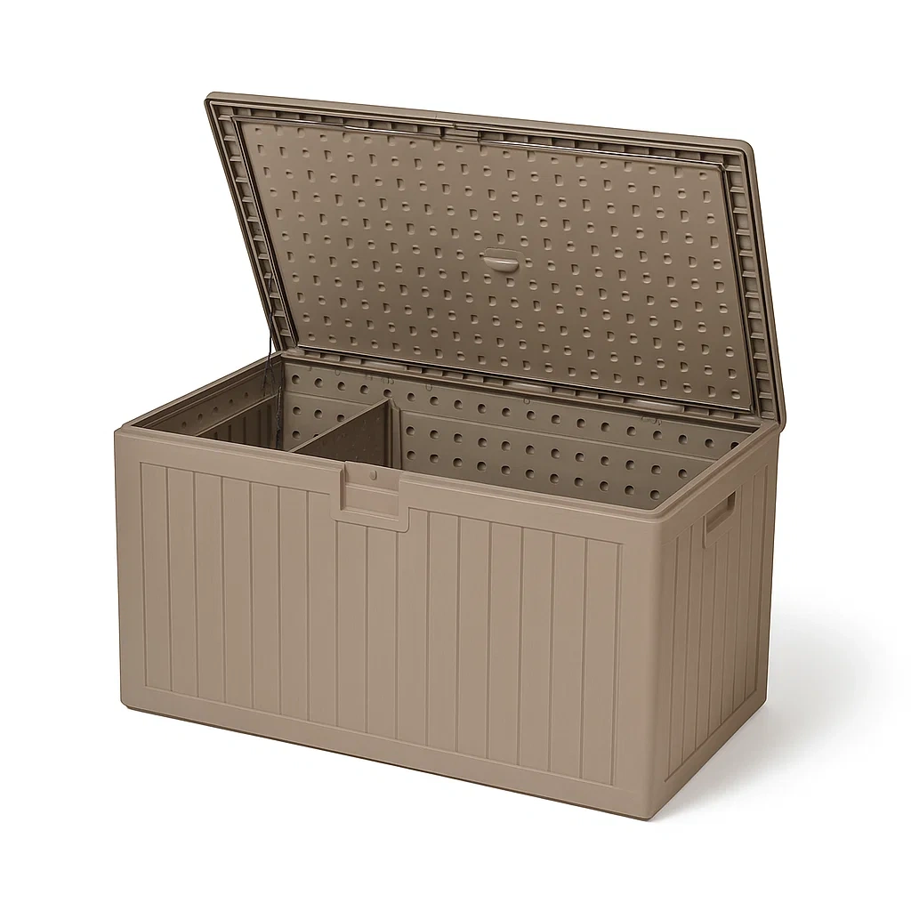 Coffre de rangement en polypropylène beige