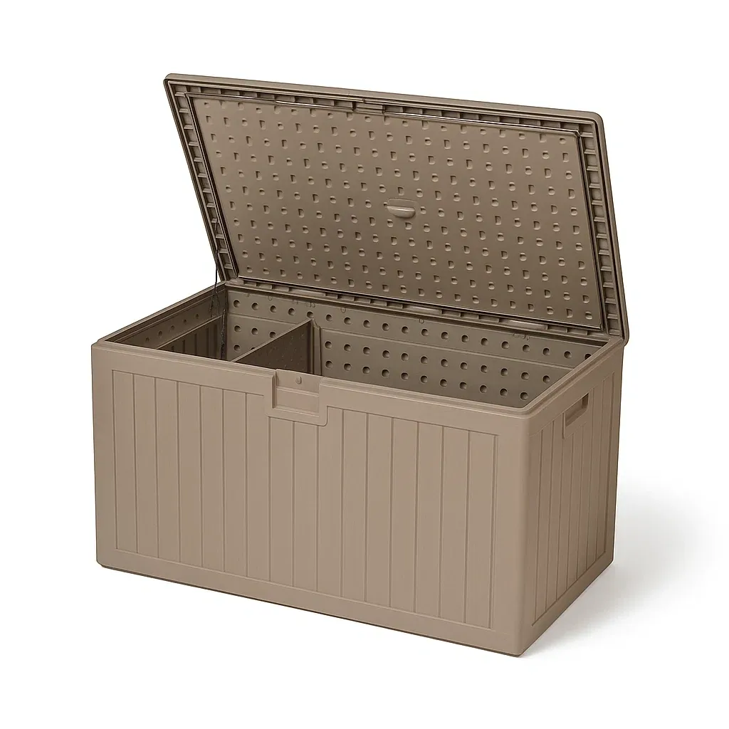 Coffre de rangement en polypropylène beige