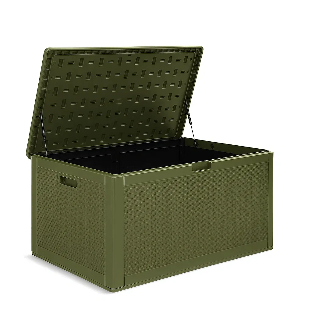 Coffre de rangement en plastique vert 120×56×62 cm