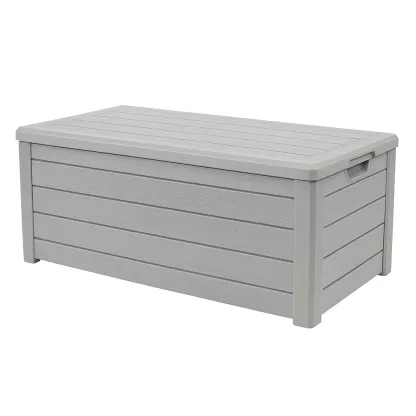 Coffre de rangement en plastique gris 116×45×56 cm