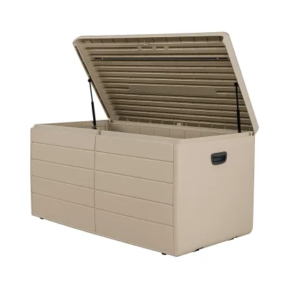 Coffre de rangement en résine beige