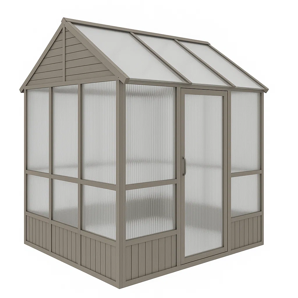 Serre en polycarbonate et aluminium marron 200×150×210 cm