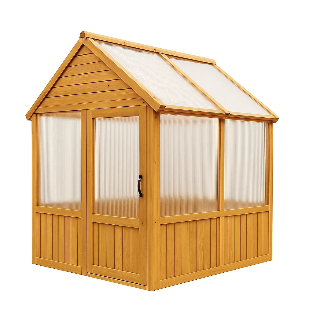 Serre en bois et polycarbonate 180×120×210 cm