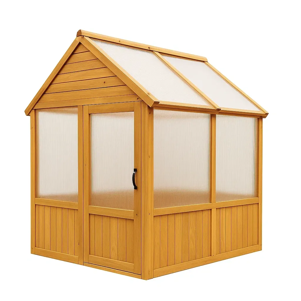 Serre en bois et polycarbonate 180×120×210 cm