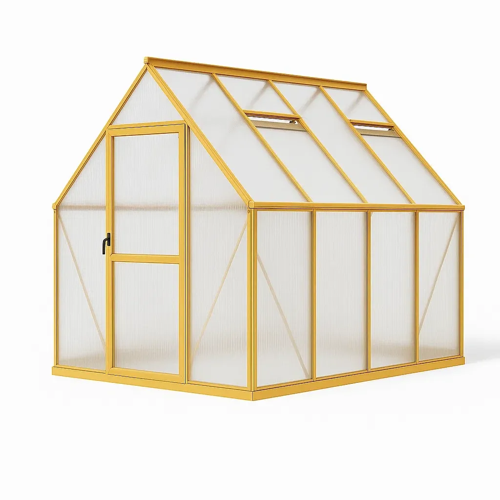 Serre en polycarbonate jaune