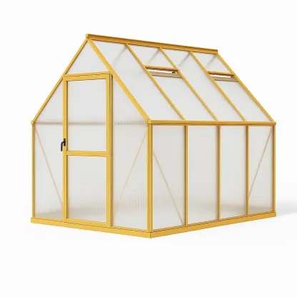 Serre en polycarbonate jaune