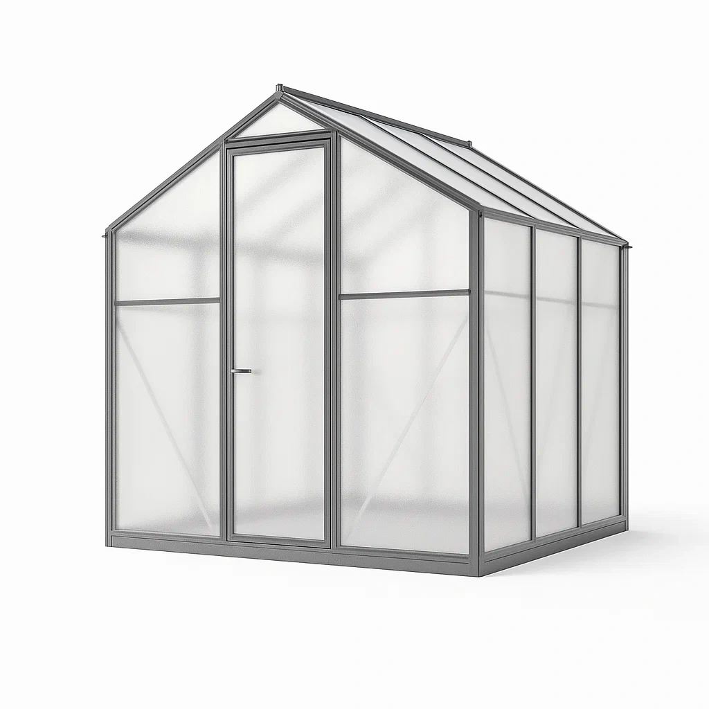 Serre en aluminium avec panneaux en polycarbonate