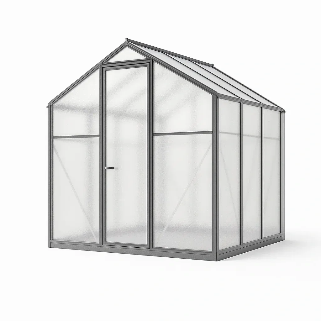 Serre en aluminium avec panneaux en polycarbonate