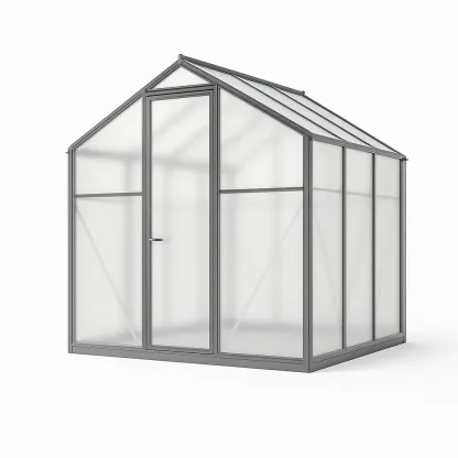 Serre en aluminium avec panneaux en polycarbonate