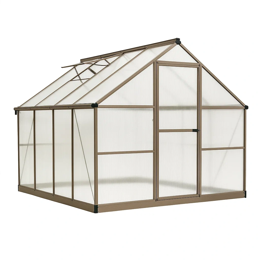 Serre en polycarbonate avec cadre en aluminium