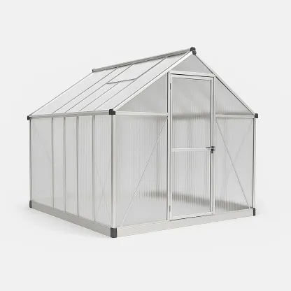 Serre en aluminium et polycarbonate transparent