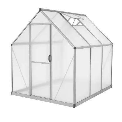 Serre en aluminium et polycarbonate transparent