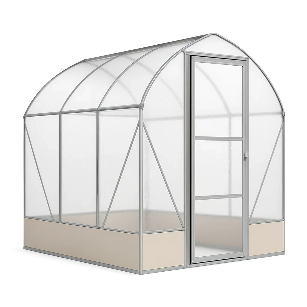 Serre en aluminium et polycarbonate