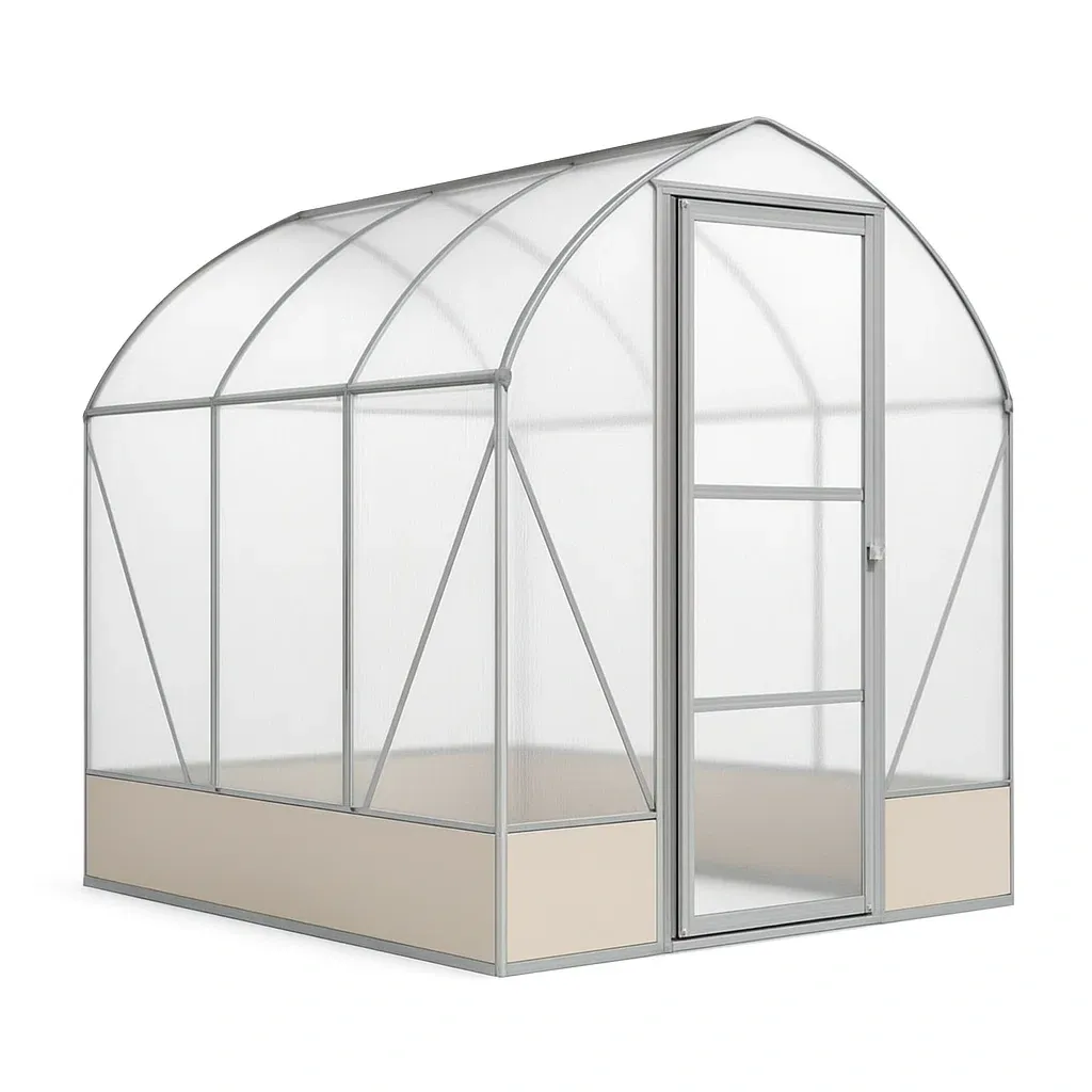 Serre en aluminium et polycarbonate