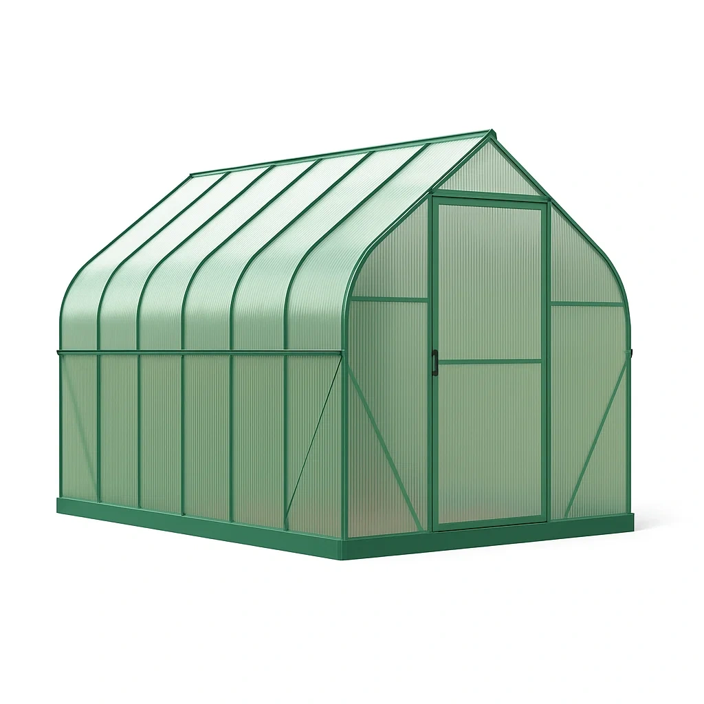 Serre en aluminium et polycarbonate vert 250×200×205 cm