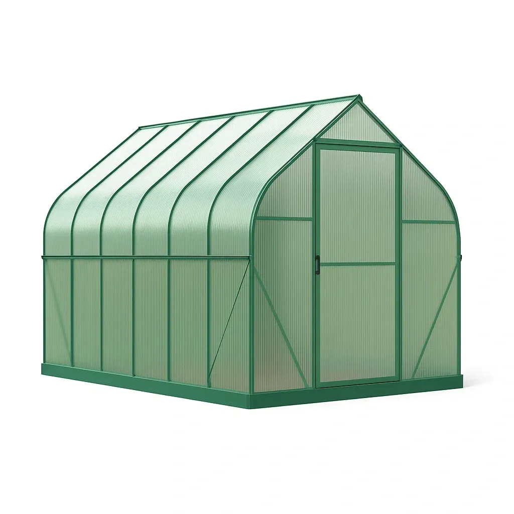 Serre en aluminium et polycarbonate vert 250×200×205 cm