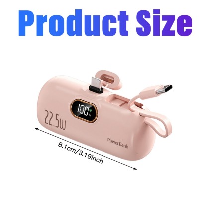 5000mAh Mini Portable Charger Power Bank