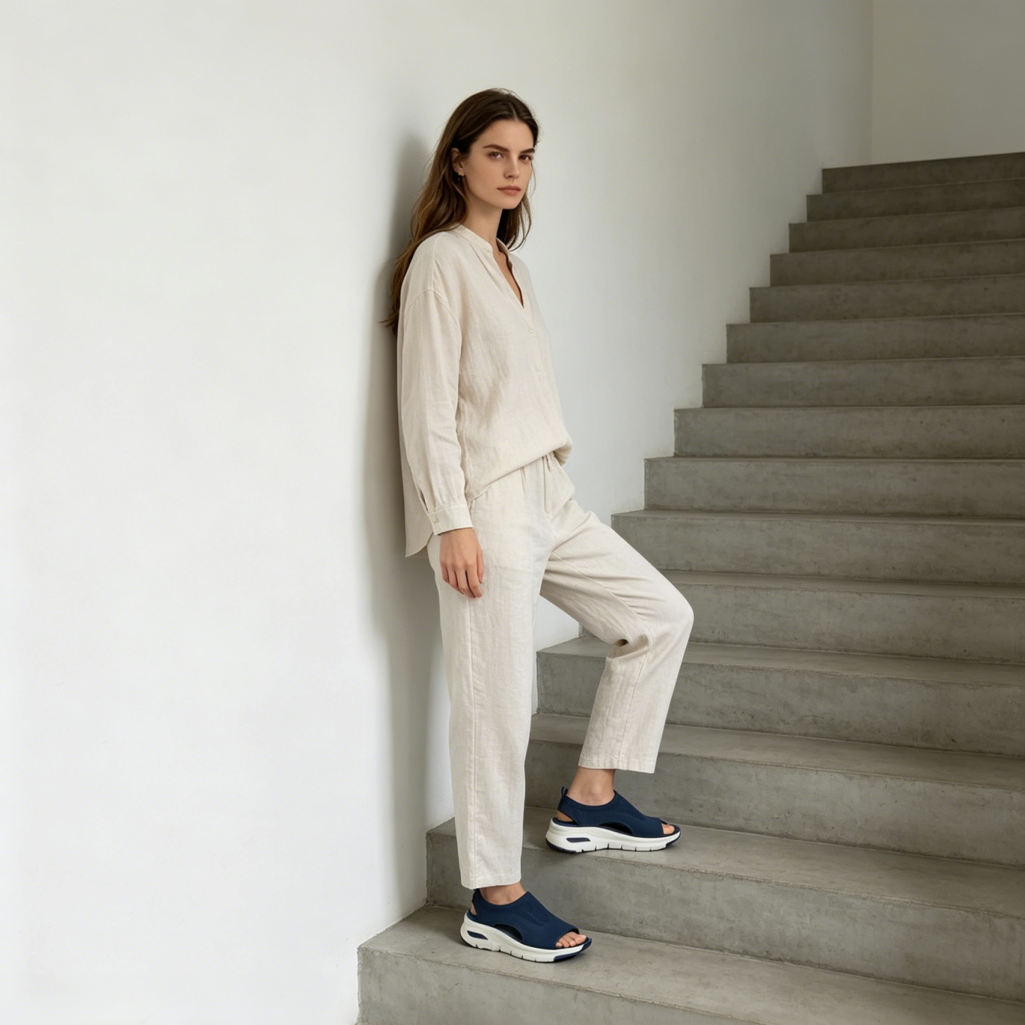 (🎁Solo a metà prezzo per un periodo limitato) Sandali da donna comodi, curvi e con plateau - Design ergonomico