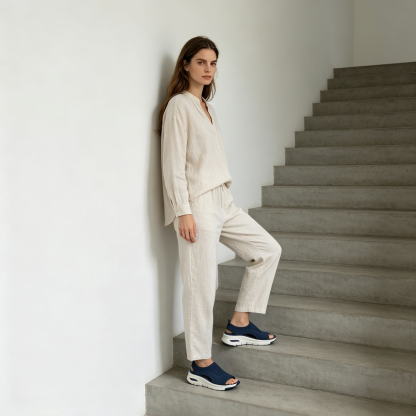 (🎁Solo a metà prezzo per un periodo limitato) Sandali da donna comodi, curvi e con plateau - Design ergonomico