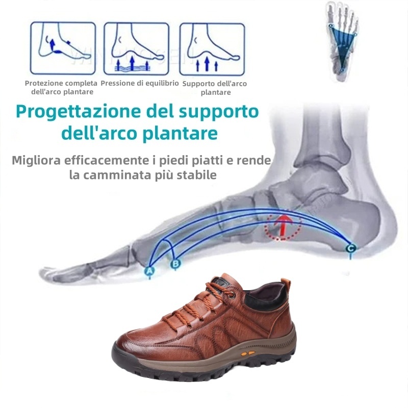 (🎉 Festeggia l'apertura del nuovo negozio - 50% di sconto) - Scarpe ortopediche da esterno in pelle bovina australiana