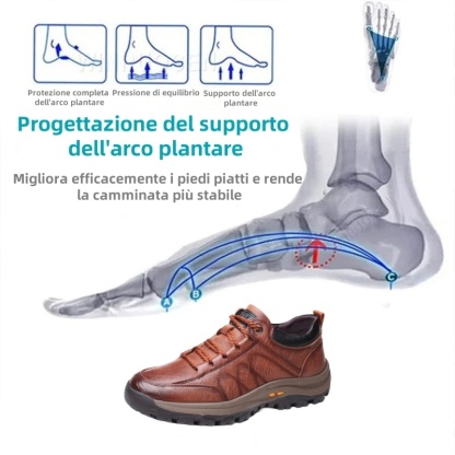 (🎉 Festeggia l'apertura del nuovo negozio - 50% di sconto) - Scarpe ortopediche da esterno in pelle bovina australiana
