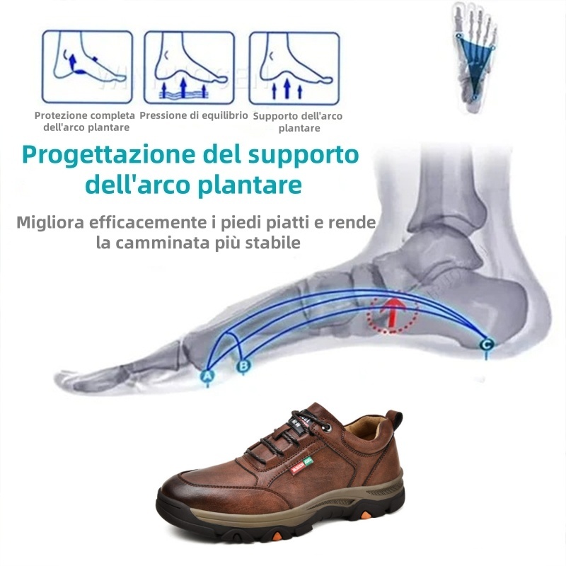 [🎁Sconto del 50% oggi - non perdetevelo] Scarpe ortopediche dal design ergonomico - Pelle australiana di alta qualità + funzione ortopedica per il piede 👞