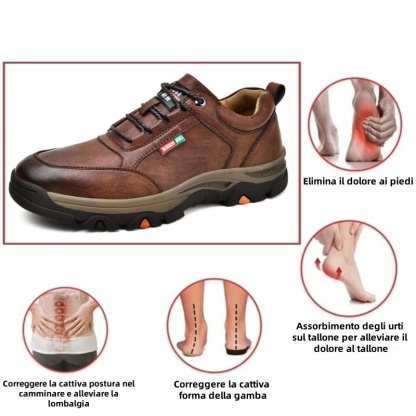 [🎁Sconto del 50% oggi - non perdetevelo] Scarpe ortopediche dal design ergonomico - Pelle australiana di alta qualità + funzione ortopedica per il piede 👞
