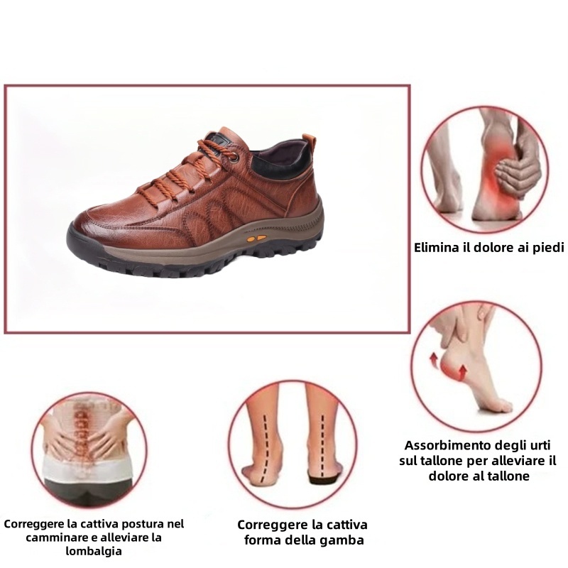 (🎉 Festeggia l'apertura del nuovo negozio - 50% di sconto) - Scarpe ortopediche da esterno in pelle bovina australiana