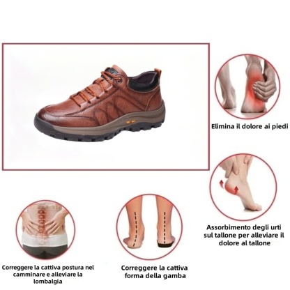 (🎉 Festeggia l'apertura del nuovo negozio - 50% di sconto) - Scarpe ortopediche da esterno in pelle bovina australiana