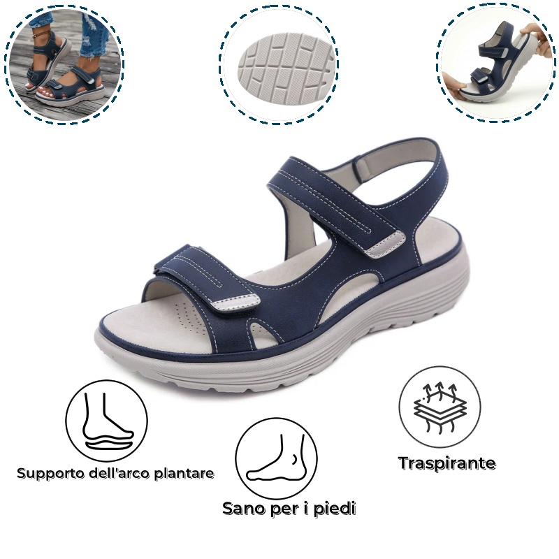 🎁Oggi a metà prezzo: non perdete l'occasione! Sandali ortopedici imbottiti con plateau da donna per l'estate.