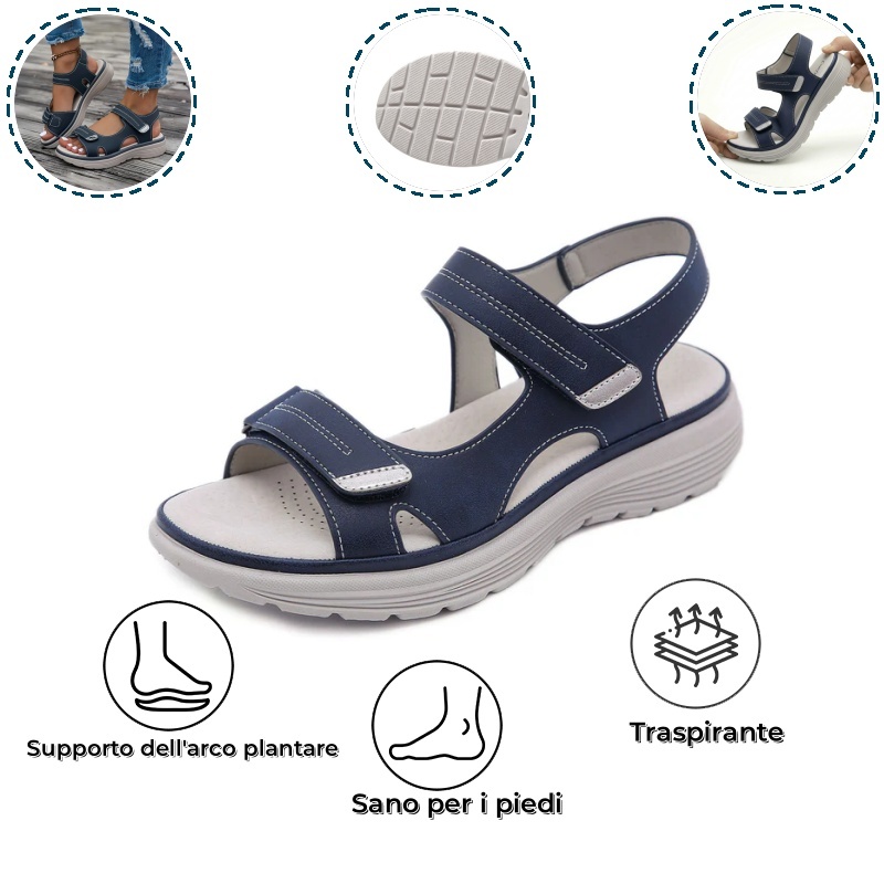 🎁Oggi a metà prezzo: non perdete l'occasione! Sandali ortopedici imbottiti con plateau da donna per l'estate.