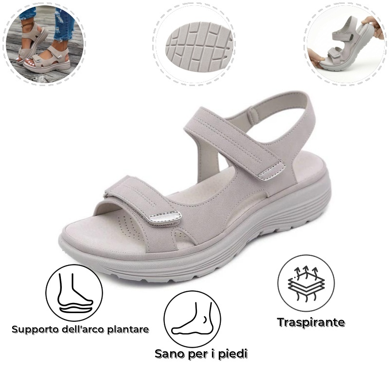 🎁Oggi a metà prezzo: non perdete l'occasione! Sandali ortopedici imbottiti con plateau da donna per l'estate.