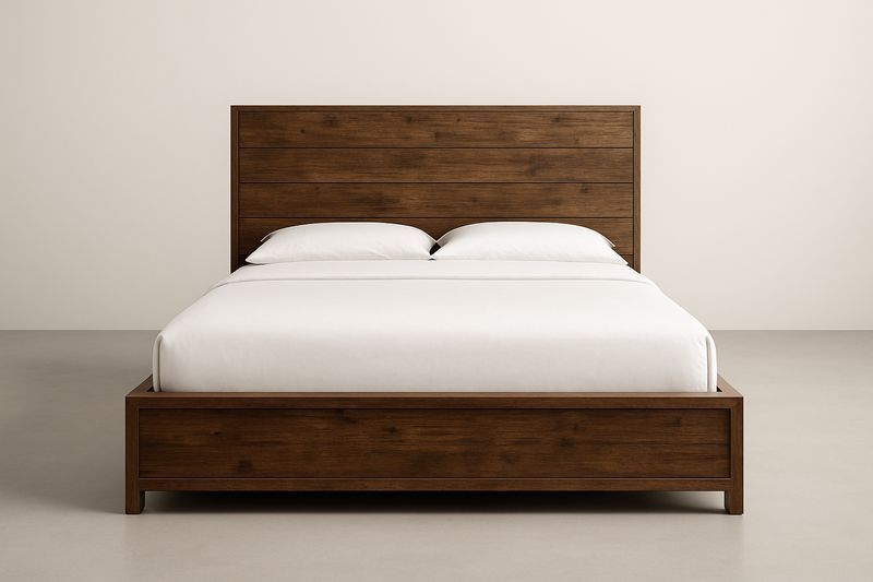 Letto Matrimoniale in Legno Noce