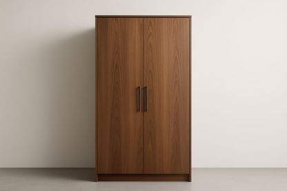 Armadio a Due Ante in Legno Laminato Marrone