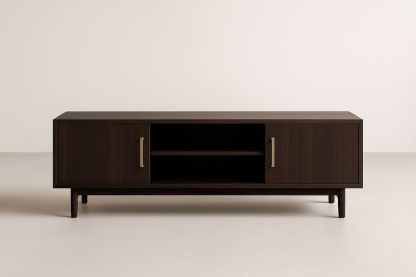 Mobile Porta TV in Legno Marrone Scuro 180cm