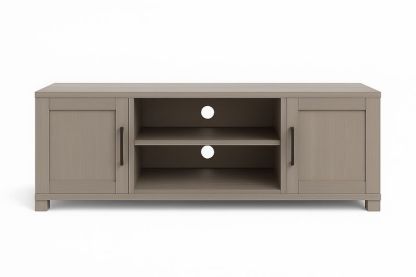 Mobile TV Legno Grigio con Doppie Ante 120x40x50 cm
