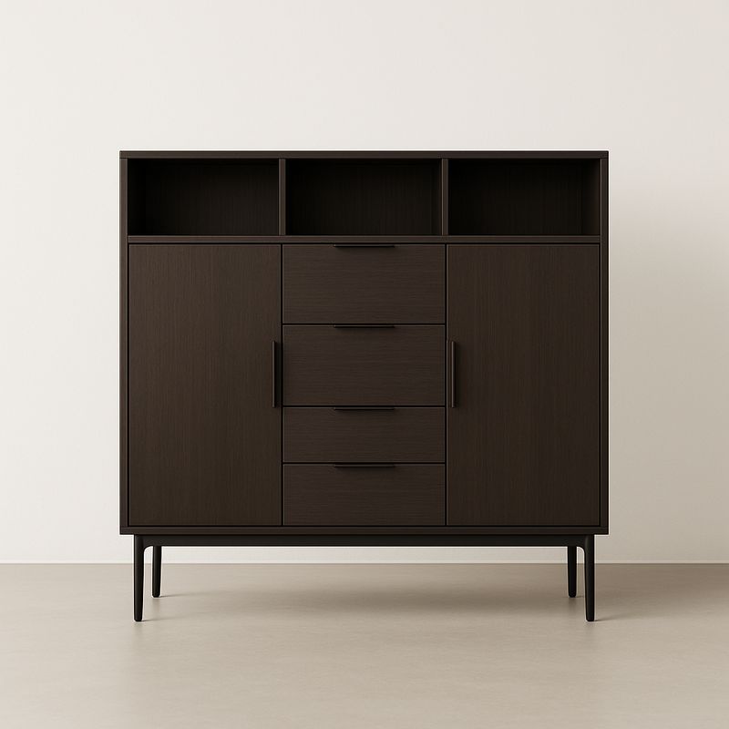 Credenza in legno marrone scuro 120x40x120 cm