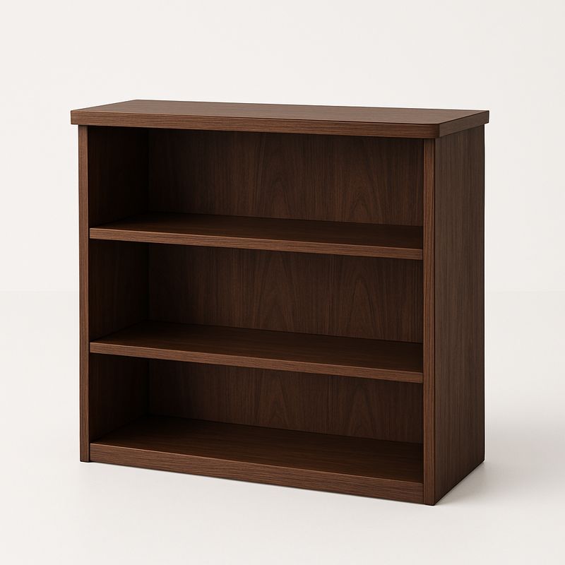Scaffale in legno multistrato marrone 3 ripiani 80x30x90 cm