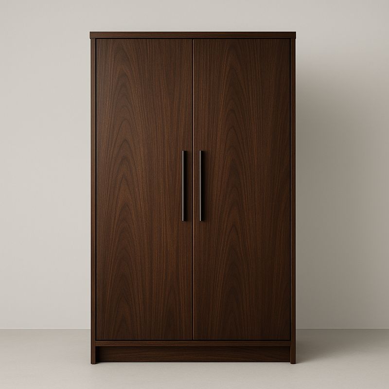 Armadio a Doppia Porta in Legno Noce 200x100x60 cm