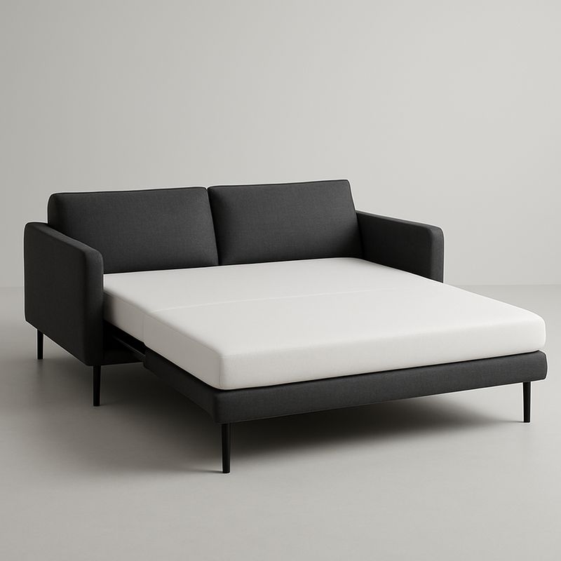 Divano Letto Matrimoniale in Tessuto Grigio Scuro